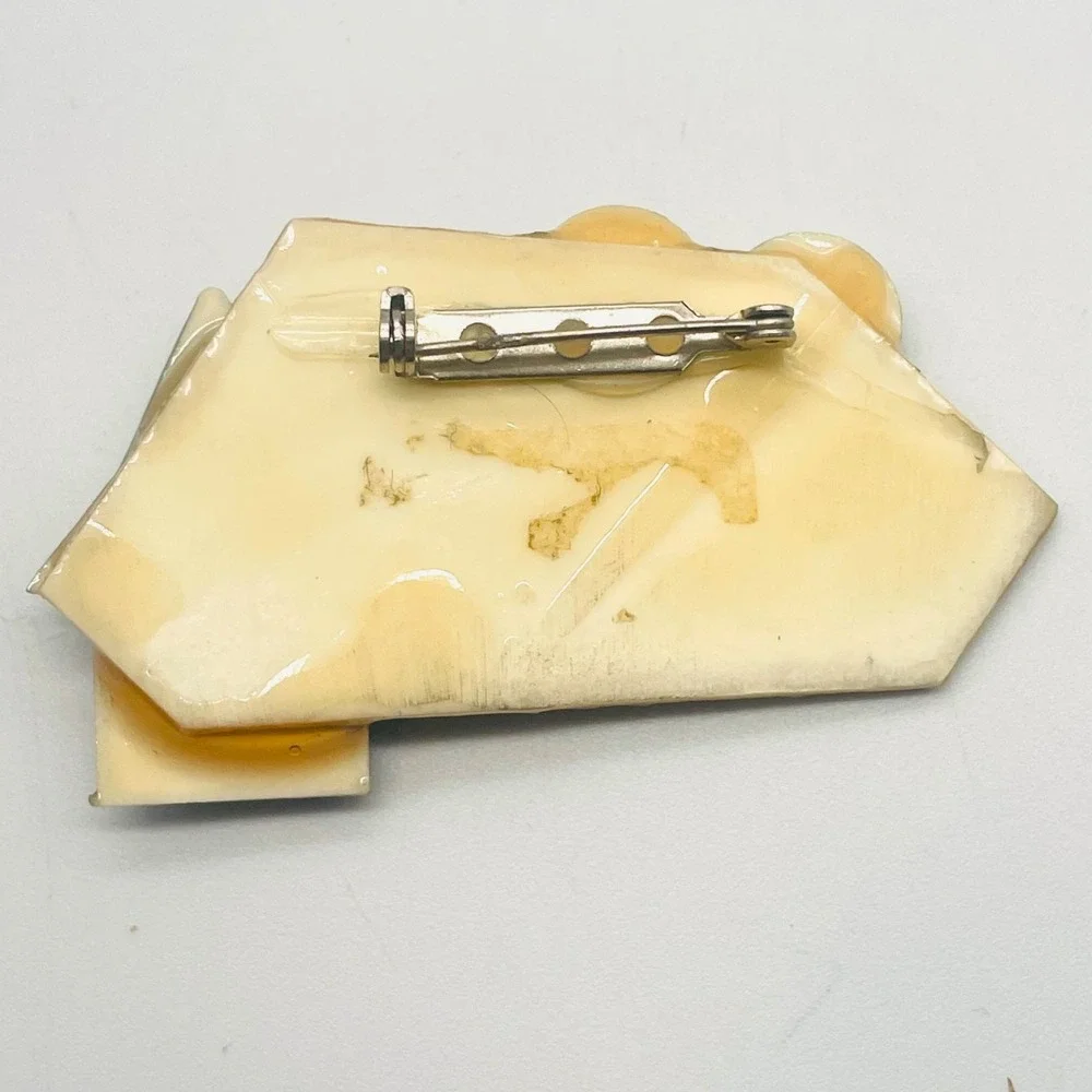 Lucinda House‎ Pins Brooch Resin Geometric Abstract Colorful Art Jewelry 2.5x2